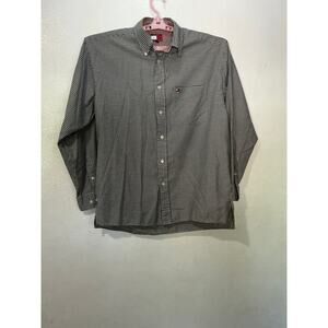 Tommy Hilfiger  blue & white long sleeve shirt size small